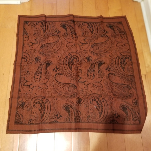 Vintage Adrienne Vittadini Paisley Square Scarf - Picture 2 of 7